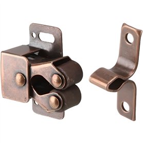 cyclingcolors loqueteau de porte vintage à rouleau acier métal bronze bruni marron loquet placard meuble