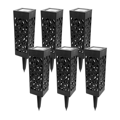 TERRE JARDIN Borne Solaire photophore - Lot de 6