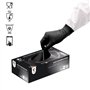OneProtek Gants jetables noir en nitrile - Boîte de 100 Gants Nitrile - Taille XS (Très Petite) - Sans latex - Résistants et Mul