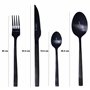 Zinello Design – Ménagère de Couverts Inox Noirs Mats pour 4 Personnes. Ensemble de Couverts de Table Personnalisés 16 Pièces en