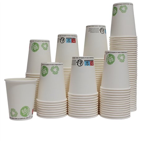 Very Wood Compagny [1000 pcs] Gobelets jetables en carton 240ml