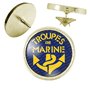 Badgmania Pin's Doré 20mm Troupes De Marine - Ancre Jaune Logo 18mm Pins Bouton Epinglette