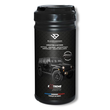 BlackDiamonds - Lingettes Nettoyantes pour VOITURE - 5 Actions - Nettoie