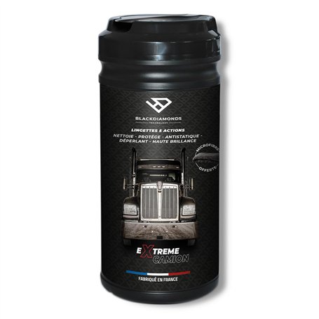 BlackDiamonds - Lingettes Nettoyantes pour CAMION - 5 Actions - Nettoie