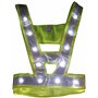 LEDWARNING Gilet Baudrier Jaune PRO de Sécurité Fluo à 24 Leds blanches DELUXE Vendeur et stock en FRANCE