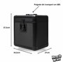 Rock On Wall - Valise porte-vinyles - Malette de rangement - Capacité 50 vinyles 33T - Noir