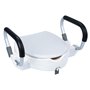 Rehausseur WC avec accoudoirs et couvercle | Siège de toilette | Rehausseur toilette pour personnes âgées et handicapées | Toile