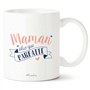 Manahia Mug Cadeau Maman Tasse Personnalisée - Maman plus que parfaite - Avec boite Kraft - Imprimé en France - 330 mL Céramique