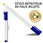 Stylo Faux Billet - Euros Dollars et Autres - Détecteur De Faux Billets en 2 Secondes - Société Française - Stylo Verificateur D