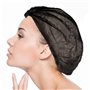 MEDIPROTEC | Charlotte Jetable Noire | Lot de 500 Charlottes Cheveux Polypropylène Non Tissé | Diamètre 48 cm | Alimentaire