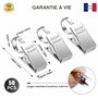 CZ Store®-✮Marque Française✮- Pince Rideau|Lot de 50|✮✮Garantie A Vie✮✮-Clip pour Rideau de Douche/Anneau Crochet/Guirlande/Trin