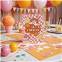 aliceandberry Cartons invitation anniversaire Groovy - 10 cartes + 10 enveloppes - Design Rétro hippie 70’s - Enfant Fille garço