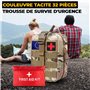 Kit de Survie Ultime Complet 153 en 1, Trousse de Secours d’Urgence pour Premiers Soins, Sac de Survie Complet Pratique, Trousse
