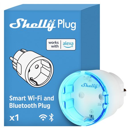 Shelly AZ Plug Blanc - Prise connectée Wi-Fi & Bluetooth 12A