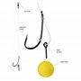 PRO FILSTAR Hameçon de pêche à la carpe D-Rig N6, bas de ligne fluorocarbone 20 cm 9 kg, Аnti gewangle Sleeve - Curve Shank Hook