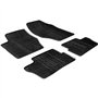 Gledring Set tapis de caoutchouc compatible avec Peugeot 307 2001- & 308 3/5 portes/SW 2007-2013 (T profil 4-pièces + clips de m
