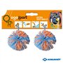 Ogo Sport Rechange 2 Balles Souples pour Le Jeu, 970091 Unisex, Bleu/Jaune/Orange, Ø6,5cm