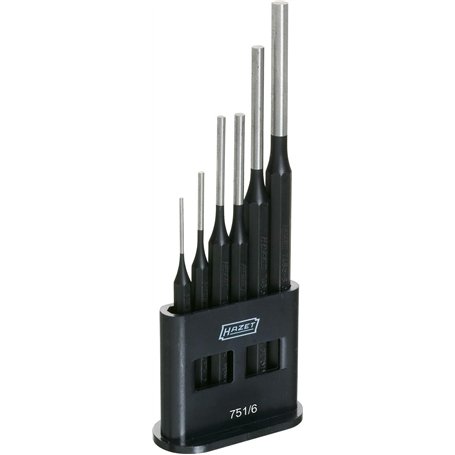 HAZET Jeu de chasse-goupilles 751/6 I Jeu de 6 pièces I Jeu idéal pour enfoncer ou chasser les goupilles et autres éléments de f