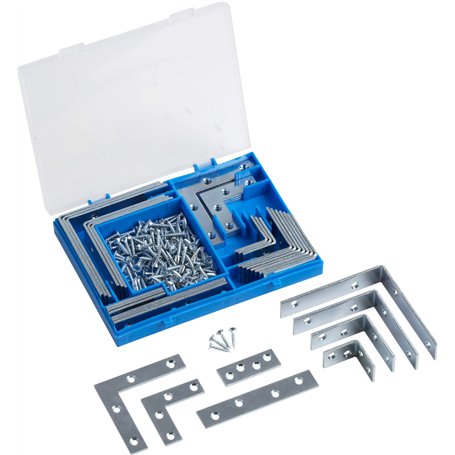 Meister 300510 Lot de 180 équerres et plaques de connexion en Metafranc pour chaises