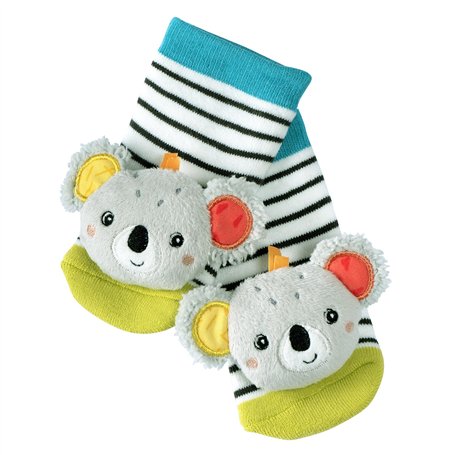 Fehn Chaussettes Koala avec Fonction Hochet pour Développer la Motricité de Bébé