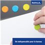 MAUL Aimant Néodyme en Forme de Pastille, Lot de 4 Aimants Ronds au Revêtement en Silicone, Aimants au design Moderne, 32, 6 x 9