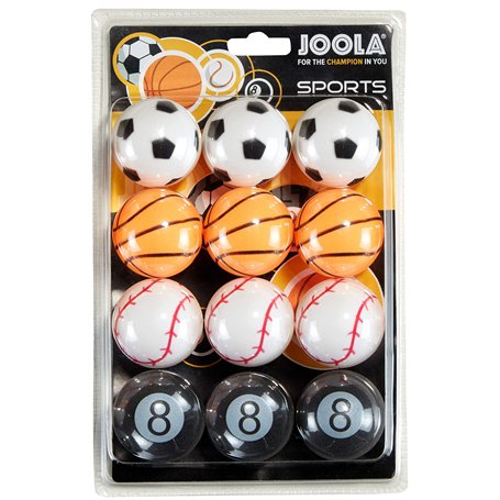 JOOLA Lot de balles de Tennis de Table au Design Sportif - 40 mm - Qualité d'entraînement 3 étoiles - Saut Uniforme de la Balle