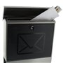 BURG-WÄCHTER, Boîte aux Lettres en Acier Inoxydable avec Compartiment à journal Intégré, Lucenta 2700 NI, Gris