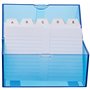 Wedo 2506303 Fichier A6 avec cartes + registre alphabétique 200 cartes Transparent Bleu