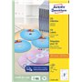 Avery Zweckform L7676-100 Paquet de 100 feuilles d'étiquettes à CD SuperSize opaques Ø 117mm (Import Allemagne)
