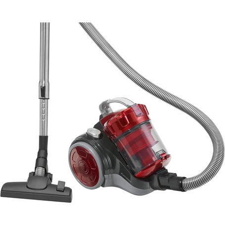Bomann Aspirateur Sans Sac Puissant et Silencieux - Eco-Cyclon Traineau - 700 Watts - Rouge/Gris