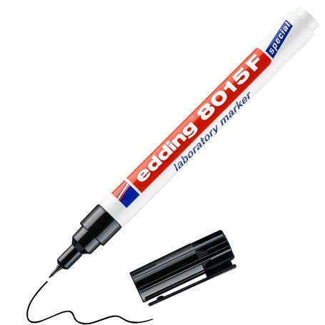edding 8015 F Marqueur spécial laboratoire - noir - 1 stylo - pointe ronde