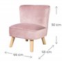 roba Mini Fauteuil Enfant en Velours Lil Sofa - 1 Place - Assise Confortable - Style Scandinave - 48 x 44 cm - Facile à Nettoyer