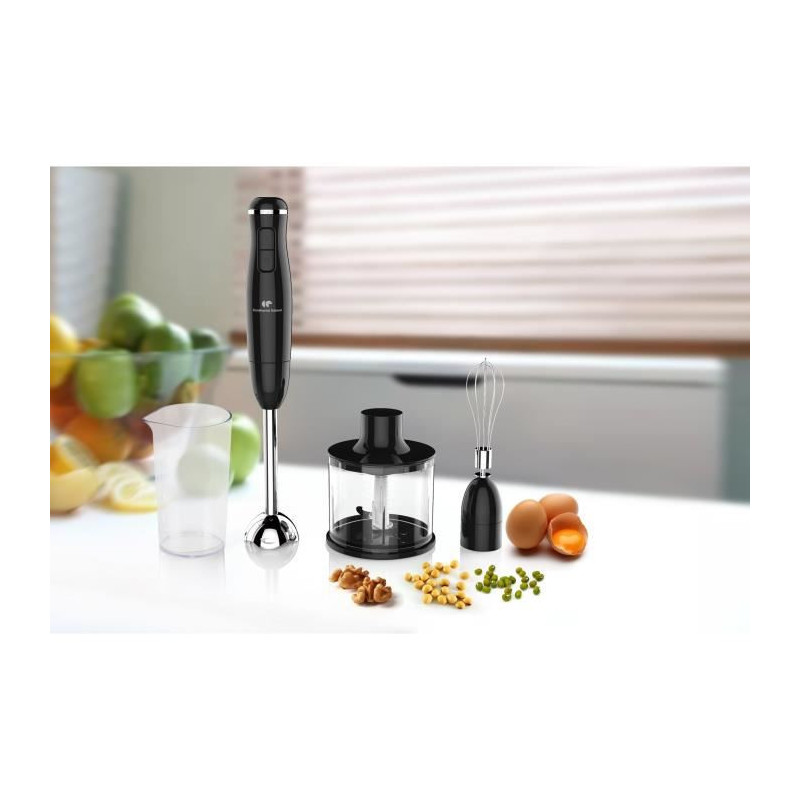 Image secondaire de Mixeur plongeant Continental Edison CEHB01 Noir - 400W - Verre doseur 550 ml - 2 vitesses