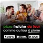 Clatronic® four à pizza | 350°C p. pizza italienne en pierre à la maison |électrique | aussi pour pizzas surgelées | pizza en mo