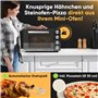 ProfiCook Mini-four 30L | Chaleur tournante + chaleur voûte et sole | avec tournebroche et pierre à pizza | 100°C - 230°C | avec