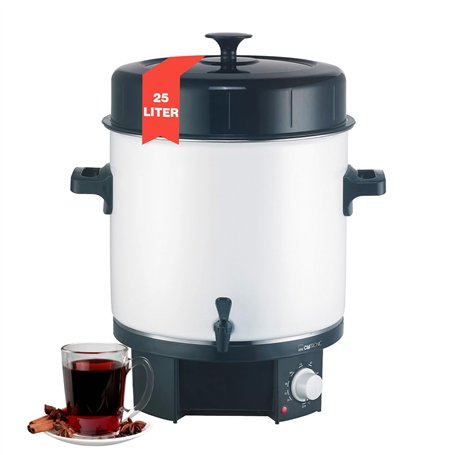 Clatronic® 2in1 Machine à boissons chaudes & à mettre en conserve avec réservoir de 25L | Cocotte pour p.ex. vin chaud ou punch