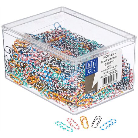 ALCO-Albert 2259-26 Lot de 1000 pinces à lettres rondes Multicolore 26 mm