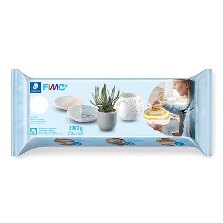 STAEDTLER Argile séchée à l'air libre – Pâte à modeler – FIMOair – Blanc