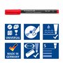 Staedtler Lumocolor Permanent 313, Feutres permanents pour toutes les surfaces, Sans xylène ni toluène, Set de 6 couleurs lumine