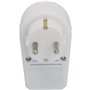 UNITEC 47490L Prise intermédiaire schuko avec interrupteur blanc sans prise de terre