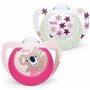 NUK Star Night & Day Tétine pour bébé | 6-18 mois | Sucettes phosphorescentes | Silicone sans BPA | Koala rose | 2 pièces