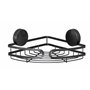 WENKO Tablette de Rangement d'angle Pavia Noire Static-Loc Plus