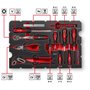 Original Einhell E-CASE 80 pcs. valise d'outils (set d'outils de haute qualité dans valise en plastique robuste et empilable com