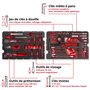Original Einhell E-CASE 80 pcs. valise d'outils (set d'outils de haute qualité dans valise en plastique robuste et empilable com