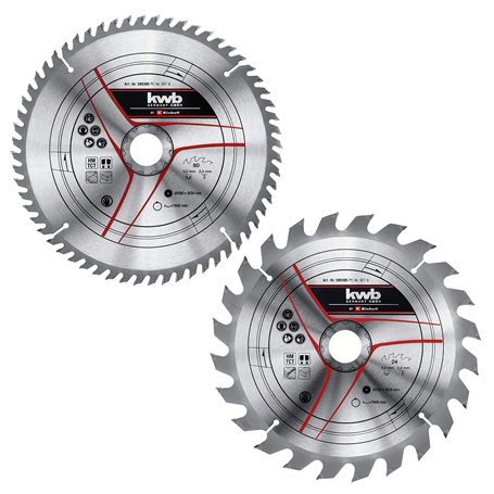 kwb by Einhell Jeu de 2 Lames de Scie Circulaire 250 x 30 mm Stat. Accessoires de Scie (2 Lames de Scie HM