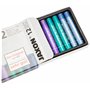 Honsell 47410 Jaxon Lot de 12 pastels à l'huile 2 x 6 couleurs métallisées dans un étui en carton, couleurs éclatantes et résist