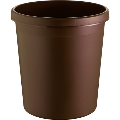Helit h6106175 grand corbeille à papier de 30 l (marron)