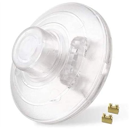 Interrupteur de lampe avec contacts à vis - Interrupteur à pied - Interrupteur intermédiaire - 1 pôle - 2 A - Transparent - Inte