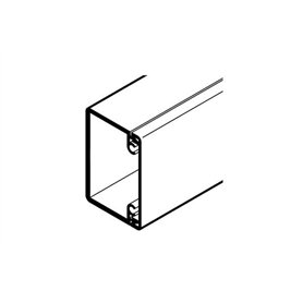 REHAU GOULOTTE AXIS 60x40-1 COMPARTIMENT PVC BLANC IK10 2 m
