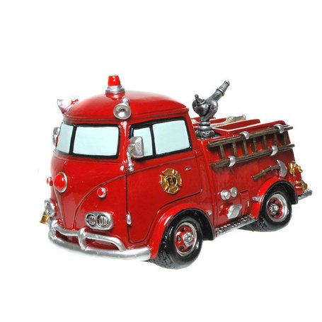 Kremers Schatzkiste Grande Tirelire Nostalgie Camion de Pompiers avec Bouchon à vis Figure Tirelire
